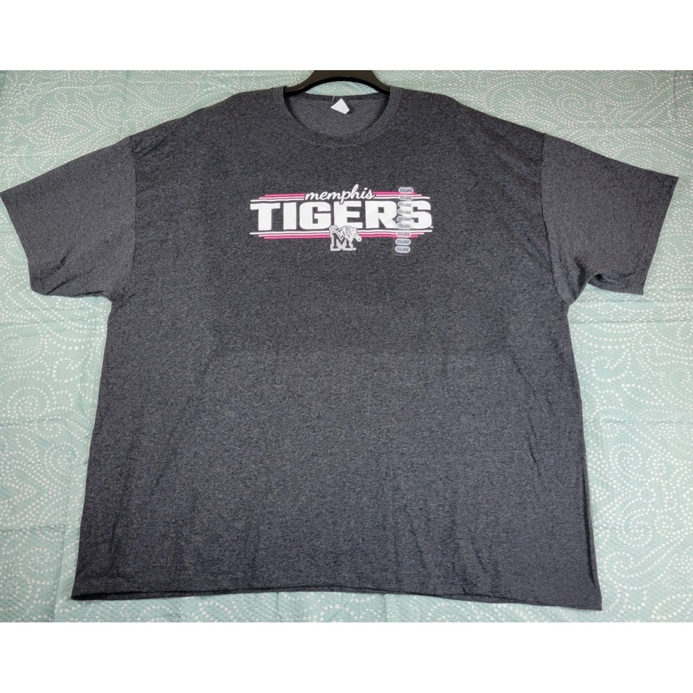 Memphis Tigers T‎ Shirt XXX Large Gray Cotton Polyester NCAA College Apparel NWT
